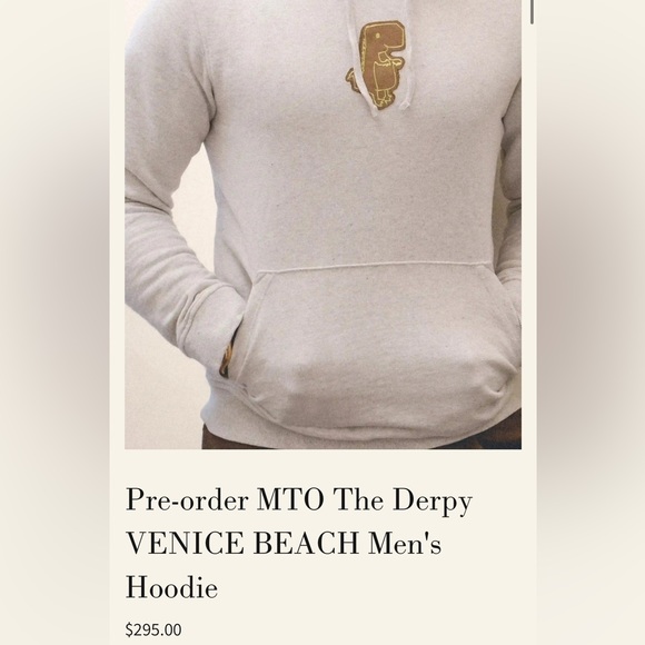 NWT RforPeople Limited Edition 100% Cotton Derpy Venice Hoodie Made in Italy - Picture 2 of 10